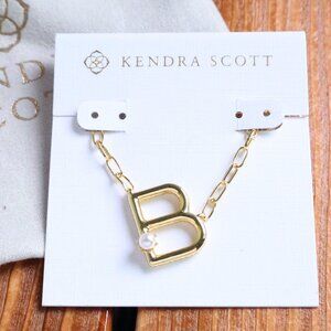 Kendra Scott Letter B Gold Freshwater Cultured Pearl Necklace fashion